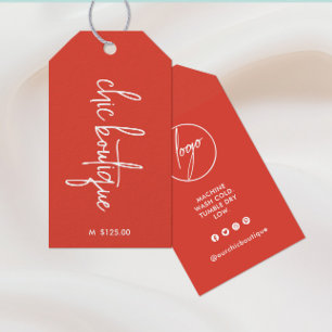 Chic Orange Boutique Closing Price Hang-Tag-Logo Geschenkanhänger