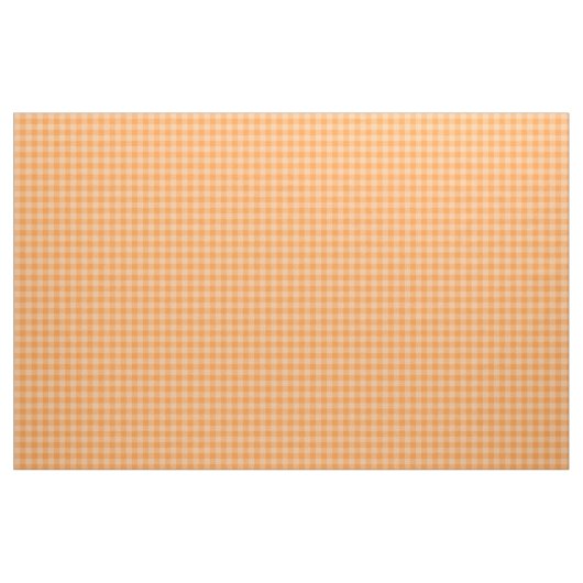 Chic Orange Gingham Kariert Pattern Stoff (Yard (91,4 cm))