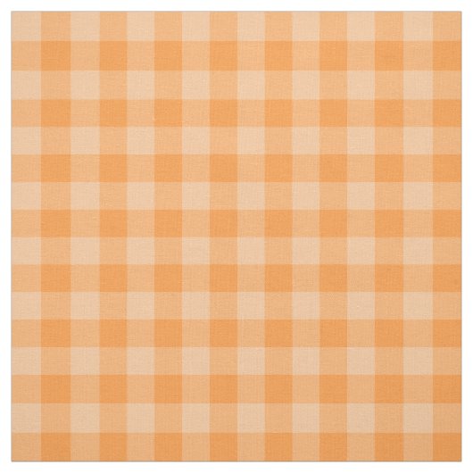 Chic Orange Gingham Kariert Pattern Stoff (Muster)