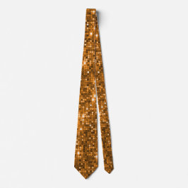 Chic Orange Gold Glitzer Prom & Party Neck Tie Krawatte