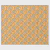 Chic Orange Imitats Gold & Opal Muster | Geschenkpapier (Flach)
