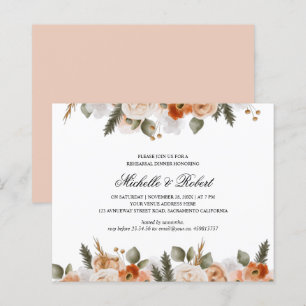 Chic Orange Ivory Moss Wedding Probe Dinner