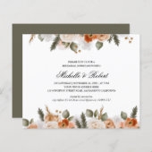 Chic Orange Ivory Moss Wedding Probe Dinner (Vorne/Hinten)