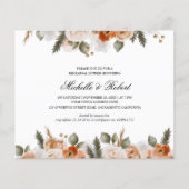 Chic Orange Ivory Sage Hochzeit Probe Dinner (Vorderseite)