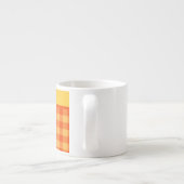 Chic Orange Karo Gingham Espresso Tasse (Rückseite)