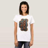 Chic Orange OLD SCHOOL Fettes Design T-Shirt (Vorne ganz)
