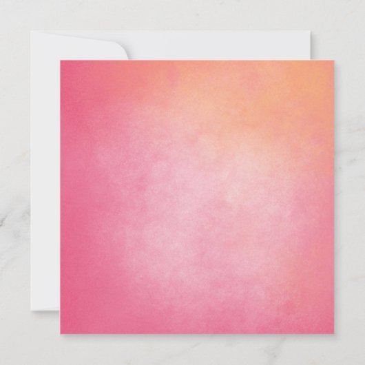 Chic Orange Pink Brautparty an der blauen Grenze Einladung (Rückseite)