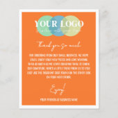 Chic Orange Product Fotos Discount Order Insert Flyer (Hinten)