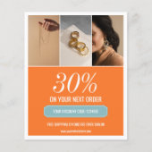 Chic Orange Product Fotos Discount Order Insert Flyer (Vorne)