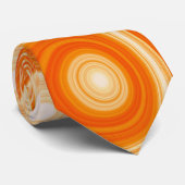 Chic Orange Retro Liquid Swirl ästhetische Groovy Krawatte (Gerollt)
