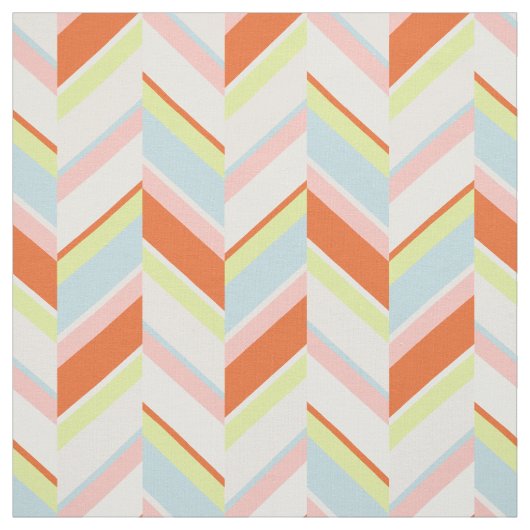 Chic orange rosa, geometrisch Zickzack Muster Stoff (Muster)