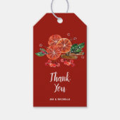 Chic Orange Scheiben und Zimt Sticks Herbst Geschenkanhänger (Vorderseite)