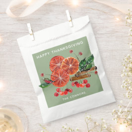 Chic Orange Scheiben und Zimt Sticks Herbst Geschenktütchen