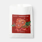 Chic Orange Scheiben und Zimt Sticks Herbst Geschenktütchen (Vorderseite)