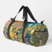 Chic orange sicilian citrus Collage Blumenziegel Duffle Bag (Rechte Ecke)
