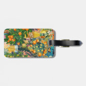 Chic orange sicilian citrus Collage Blumenziegel Gepäckanhänger (Rückseite horizontal)