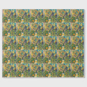 Chic orange sicilian citrus Collage Blumenziegel Geschenkpapier (Flach)