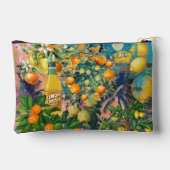 Chic orange sicilian citrus Collage Blumenziegel Zubehörtasche (Rückseite)