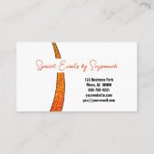 Chic Orange Slice Glitzer Custom Foto QR Code Visitenkarte (Rückseite)