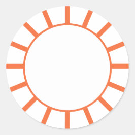 Chic Orange Stripe Runder Aufkleber