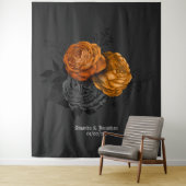 Chic Orange und Black Gothic Wedding Theme Wandteppich (Beispiel)