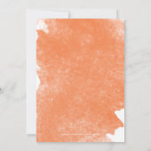 CHIC ORANGE WATERCOLOR SAVE THE DATE (Rückseite)