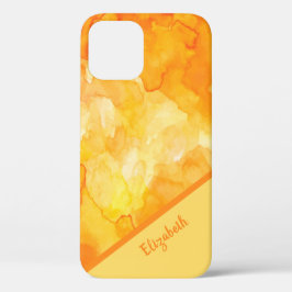 Chic Orange Yellow Watercolor Personalisiert Case-Mate iPhone Hülle