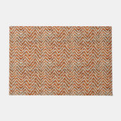 Chic orange Zickzack Fußmatte (Vorderseite)