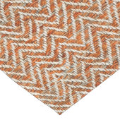 Chic orange Zickzack Muster Großer Tischläufer (Ecke)