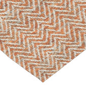 Chic orange Zickzack Muster Mittelgroßer Tischläufer (Ecke)