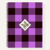 Chic Orchid Black Kariert Tartan Personalisierter 