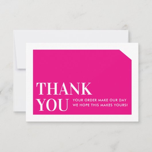 CHIC ORDER INSERT Business danke Ihnen magenta pin (Vorderseite)
