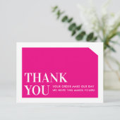 CHIC ORDER INSERT Business danke Ihnen magenta pin (Stehend Vorderseite)