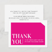 CHIC ORDER INSERT Business danke Ihnen magenta pin (Vorne/Hinten)