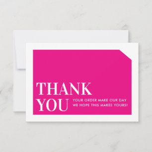 CHIC ORDER INSERT Business danke Ihnen magenta pin