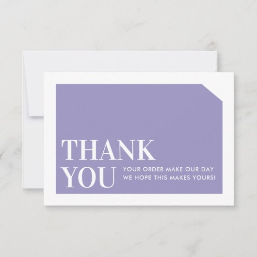 CHIC ORDER INSERT Business danke lila (Vorderseite)