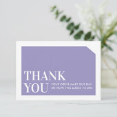 CHIC ORDER INSERT Business danke lila (Stehend Vorderseite)