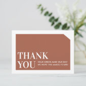 CHIC ORDER INSERT Business danke terracotta (Stehend Vorderseite)