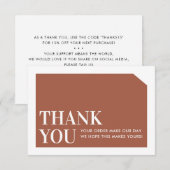 CHIC ORDER INSERT Business danke terracotta (Vorne/Hinten)