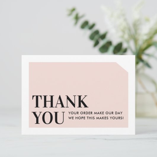 CHIC ORDER INSERT Geschäft danke Ihnen rot pink (Stehend Vorderseite)