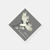 Chic Oriental Crane Brautparty Serviette (Ecke)