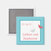 Chic Origami Birds Gastgeschenk Hochzeit Magnet (Vorderseite/Rückseite)