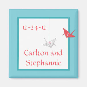 Chic Origami Birds Gastgeschenk Hochzeit Magnet