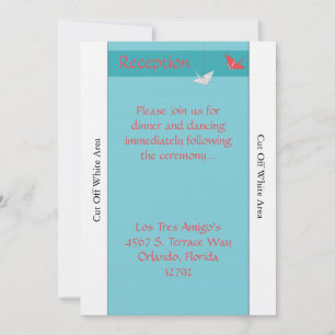 Chic Origami Birds Wedding Card Einladung
