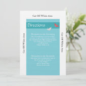 Chic Origami Birds Wedding Directions Card Einladung (Stehend Vorderseite)