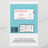 Chic Origami Birds Wedding Large Candy Wrapper Flyer (Vorne)