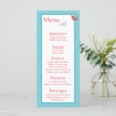 Chic Origami Birds Wedding Menu Menükarte (Stehend Vorderseite)