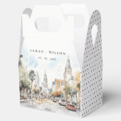 Chic Orlando Florida Skyline Hochzeit der Wasserfa Geschenkschachtel (Geöffnet)