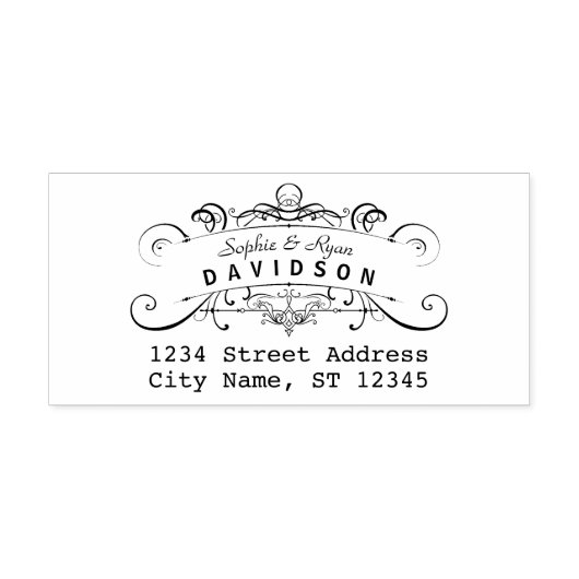 Chic Ornamental kreieren Sie Ihre eigene Rücksende Permastempel (Design)