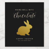 Chic Ostergeblasenes Personalisiertes Weinetikett (Einzelnes Label)